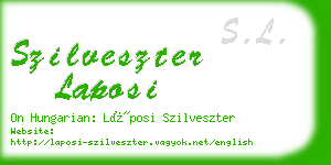 szilveszter laposi business card